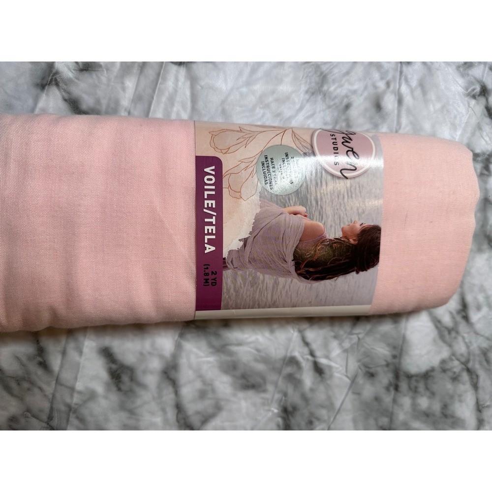 Gwen Studios Voile Fabric Mauve Morn Pink 2 Yards 58x72 Shawl Making Kit NEW